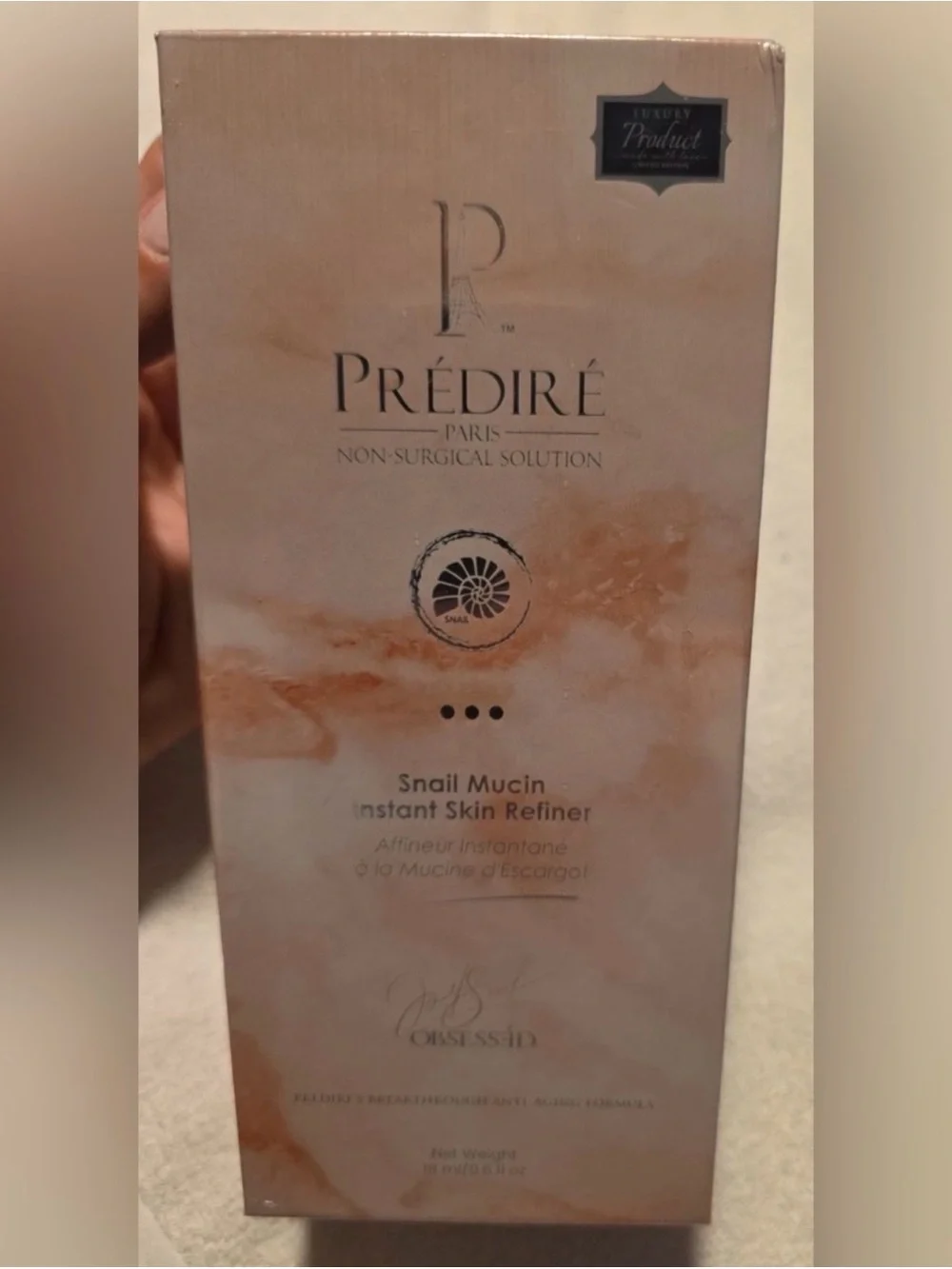 PREDIRE PARIS Snail Mucin Instant 60 Second Wrinkle Remover ~ Retail $1400